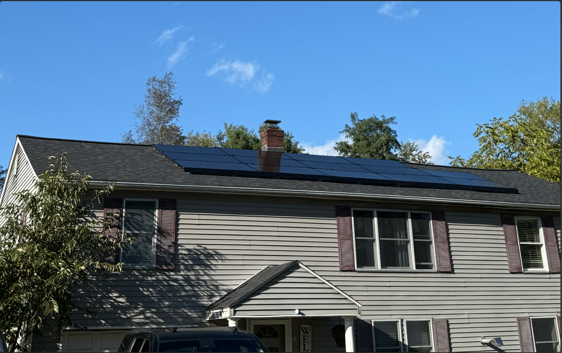 Residential solar installation with new roof in Oxford, MA by Apex Improvement Group