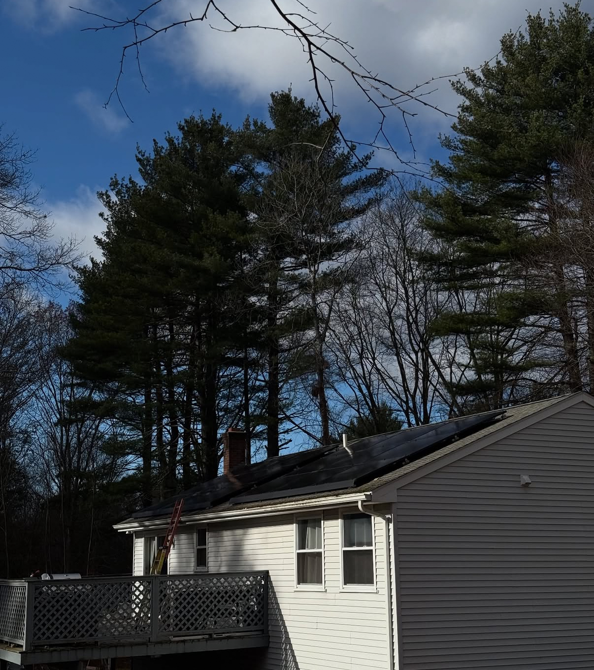 Residential rooftop solar installation in Thompson, CT by Apex Improvement Group